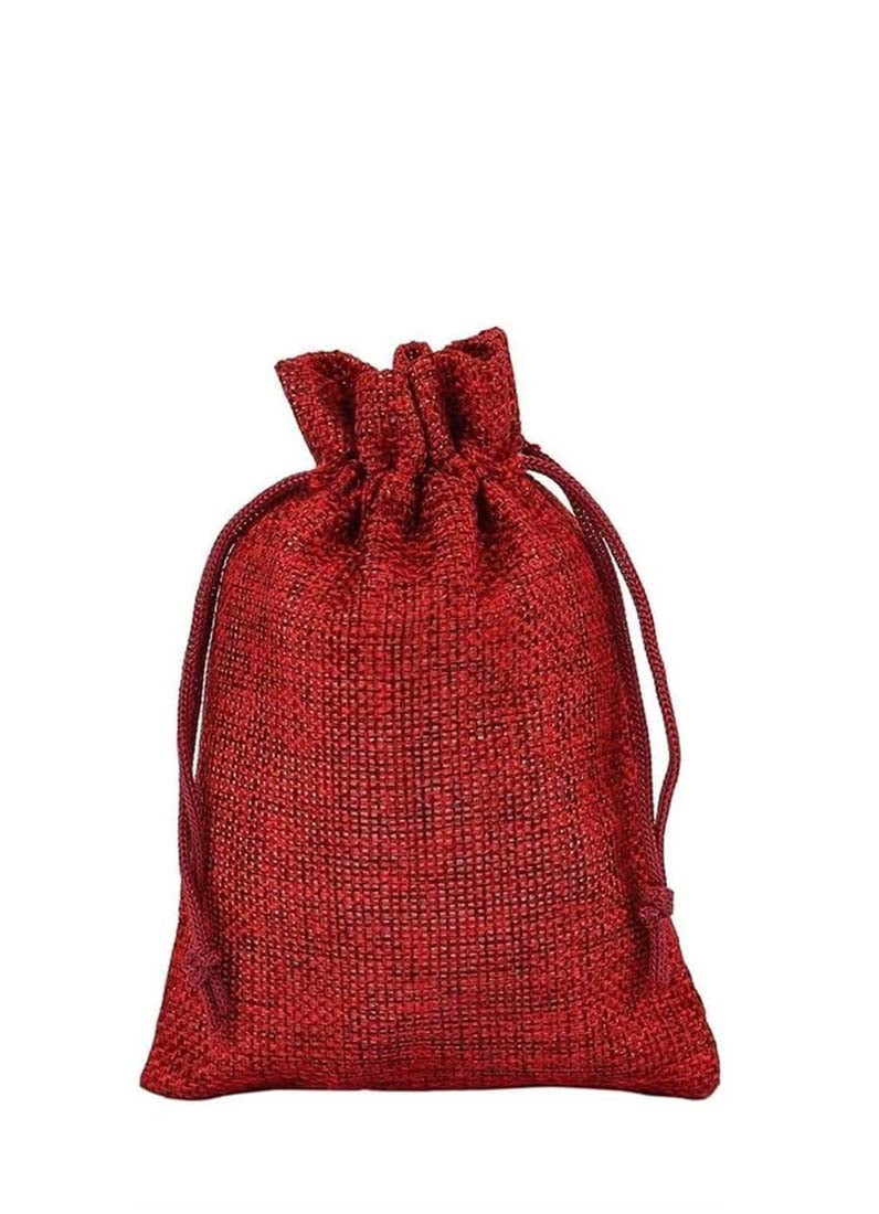 DISPLAY531-Maroon Linen Pouches (50 pcs/pack)