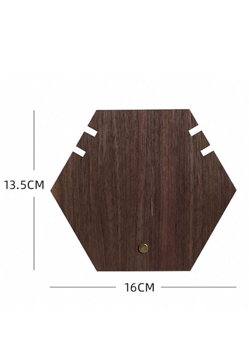 DISPLAY678 - Wooden Hexagon Necklace Holder Display(L)