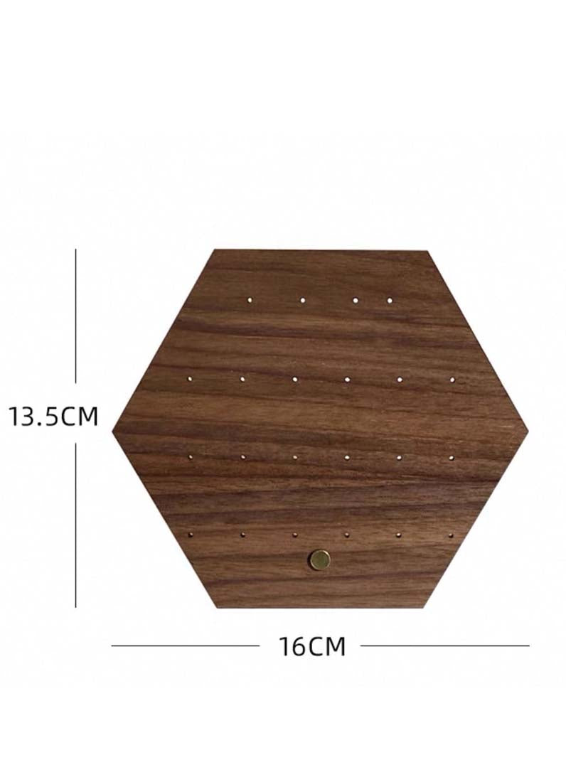 DISPLAY679 - Wooden Hexagon Necklace Holder Display(S)