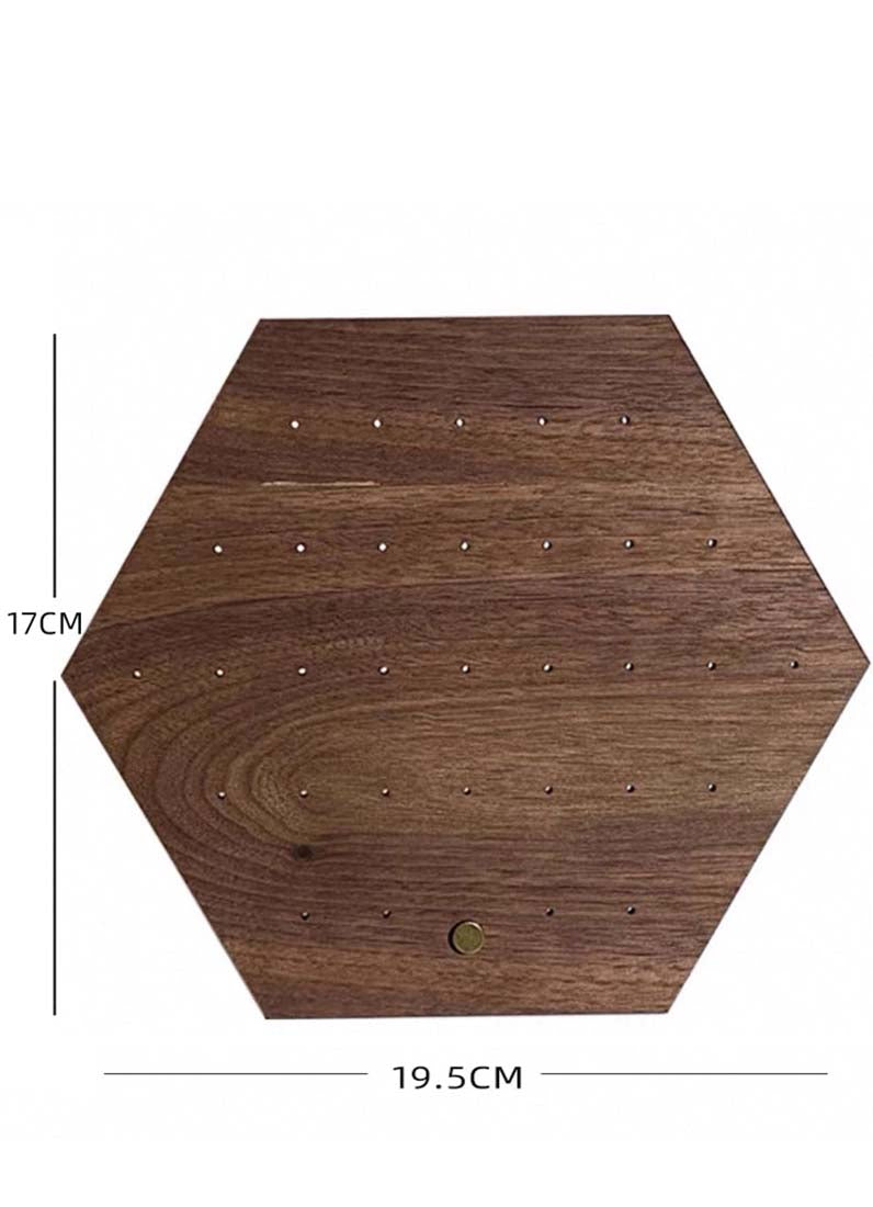 DISPLAY680 - Wooden Hexagon Necklace Holder Display(L)