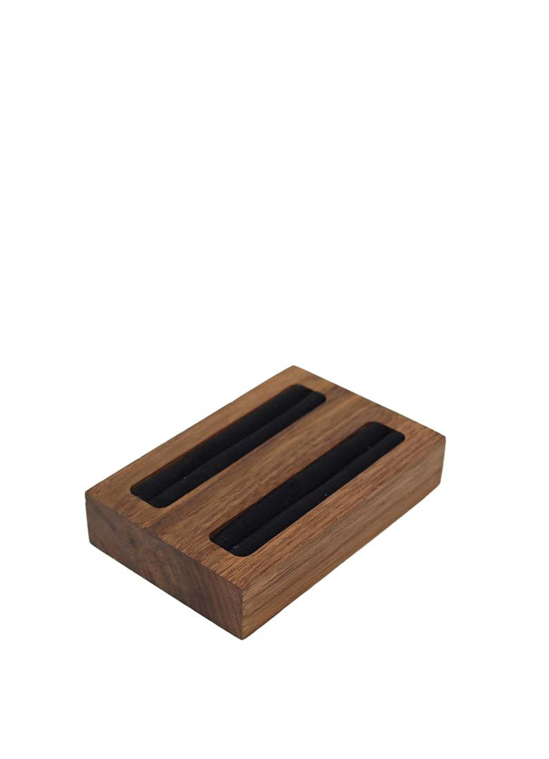DISPLAY714 - Black Wooden Rings Display