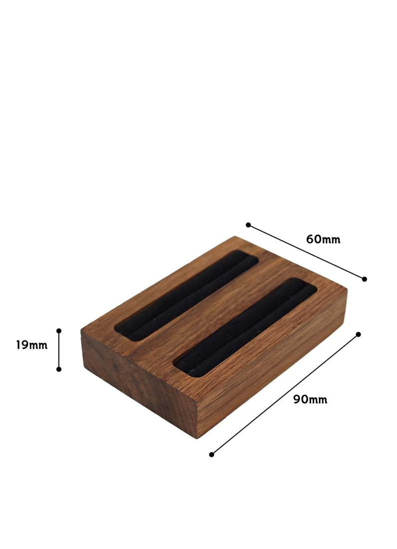 DISPLAY714 - Black Wooden Rings Display