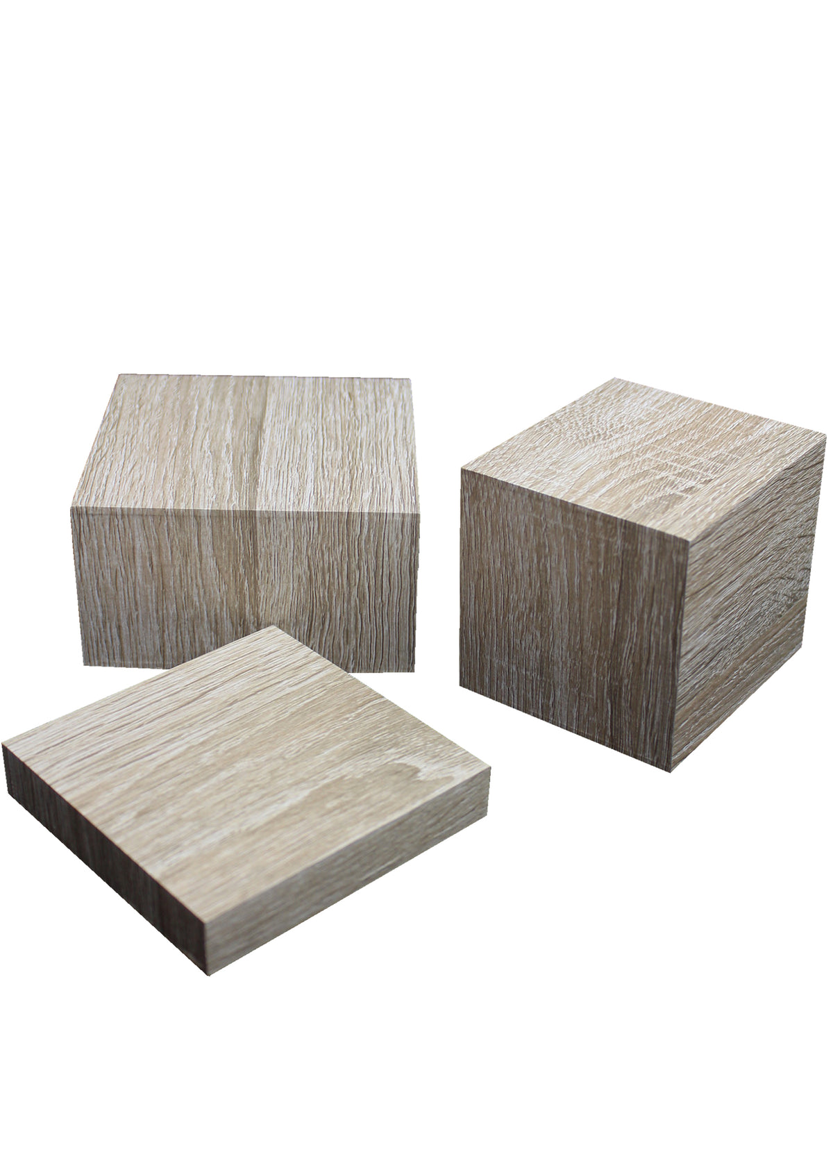 DISPLAY466 - Brown 3 Pc Display Risers