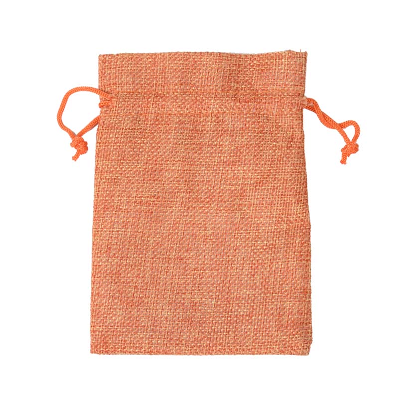DISPLAY531-Tangerine Linen Pouches (50 pcs/pack)