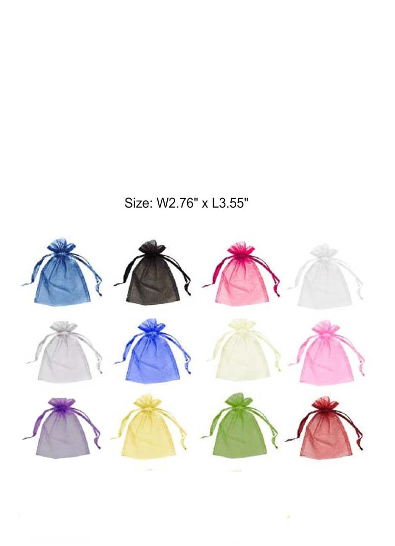 DISPLAY534-White Organza Bags (100 pcs/pack)