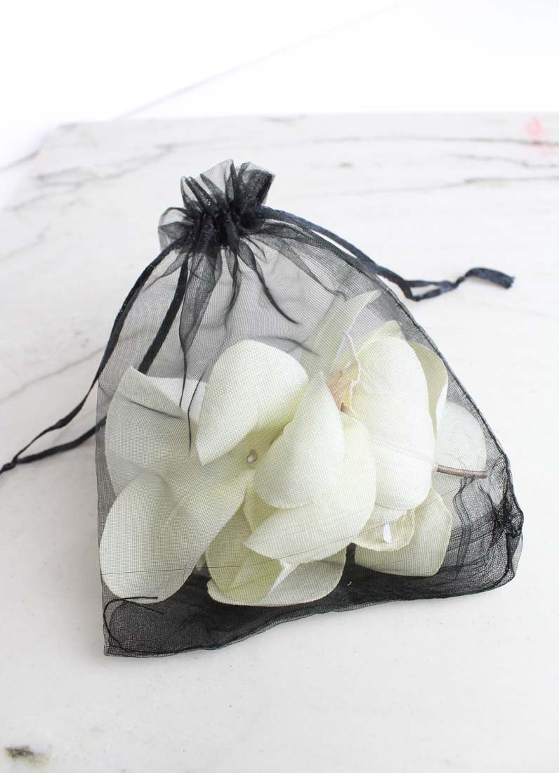DISPLAY536-Black Organza Bags (100 pcs/pack)