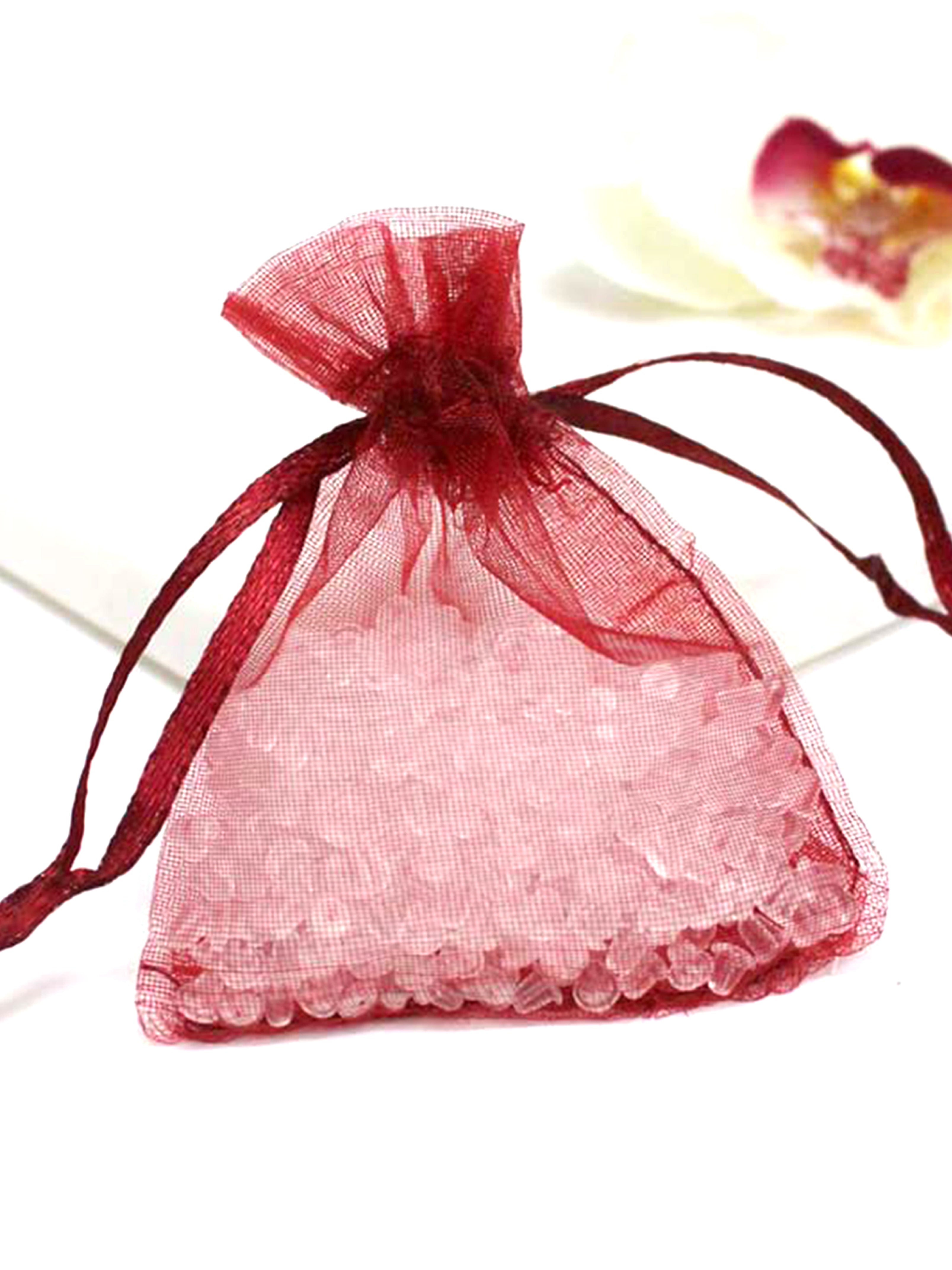DISPLAY536-Maroon Organza Bags (100 pcs/pack)