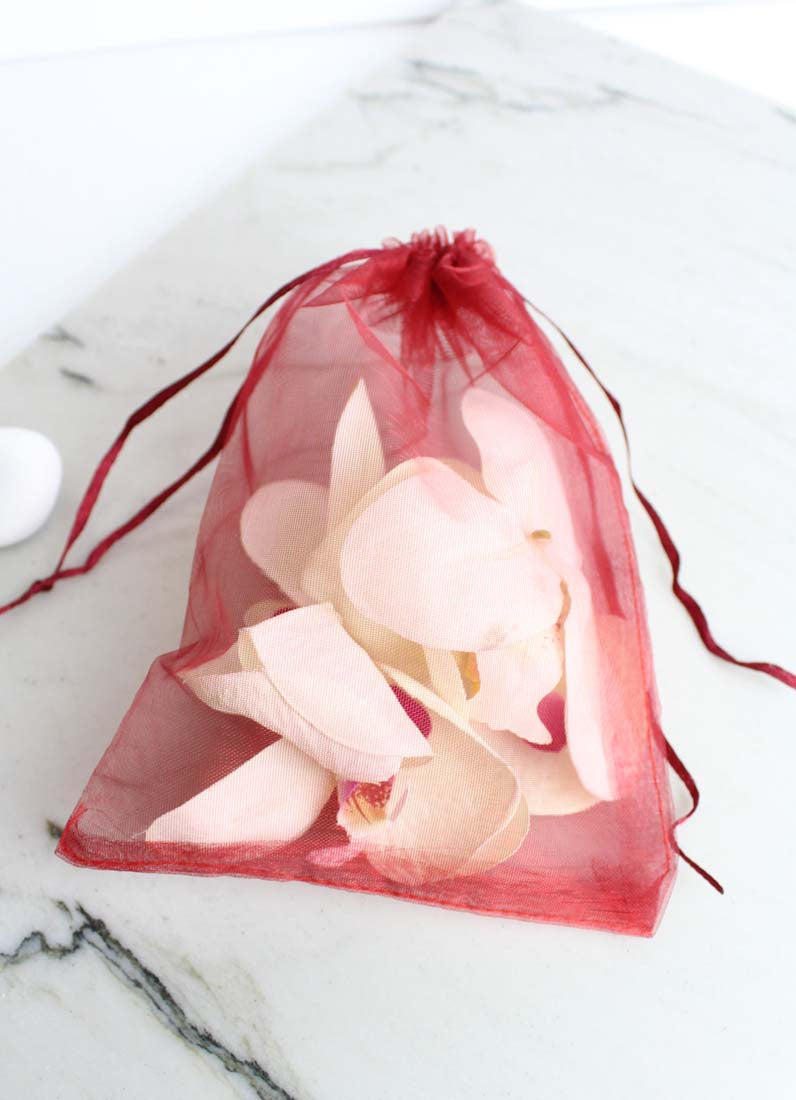 DISPLAY536-Maroon Organza Bags (100 pcs/pack)
