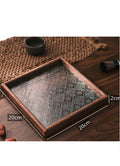 DISPLAY606 -  Wooden Glass Square Tray (L)