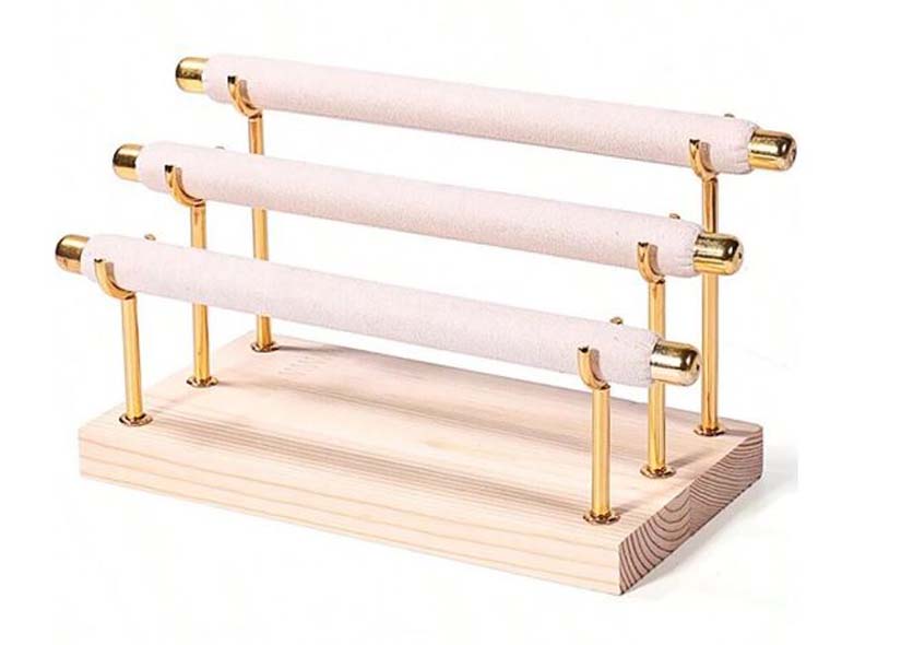 DISPLAY656 - Wooden Base Rings Holder