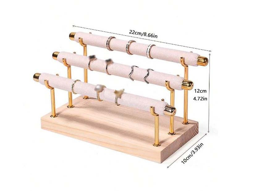 DISPLAY656 - Wooden Base Rings Holder