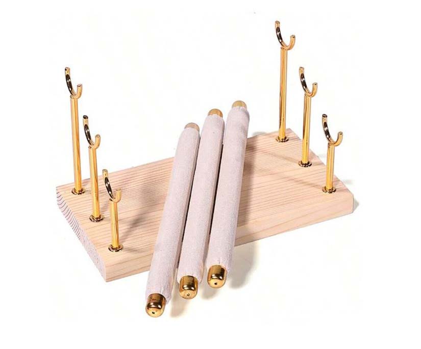 DISPLAY656 - Wooden Base Rings Holder